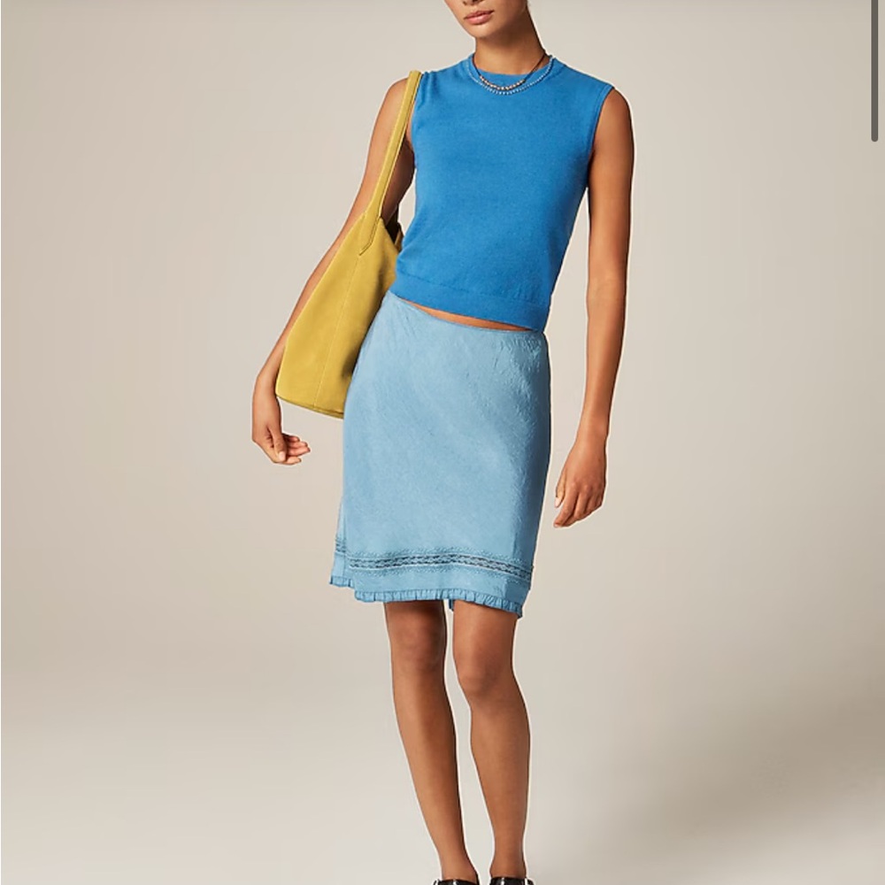 J. Crew satin skirt
